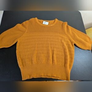 Ann Taylor Factory Textured Short Sleeve Knit Sweater XL